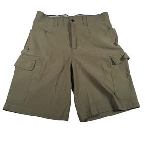 Orvis Cargo Shorts Men 32 Olive Green Stretch Outdoor Hiking Utility Fishing